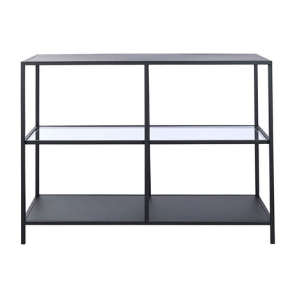 Beistelltisch DKD Home Decor Kristall Schwarz Metall 100 x 35 x 80 cm