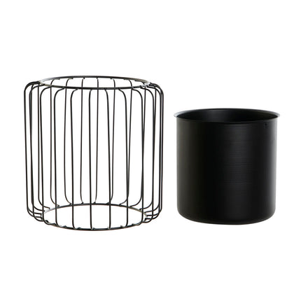 Blumentopf DKD Home Decor 26 x 26 x 26 cm Schwarz Metall