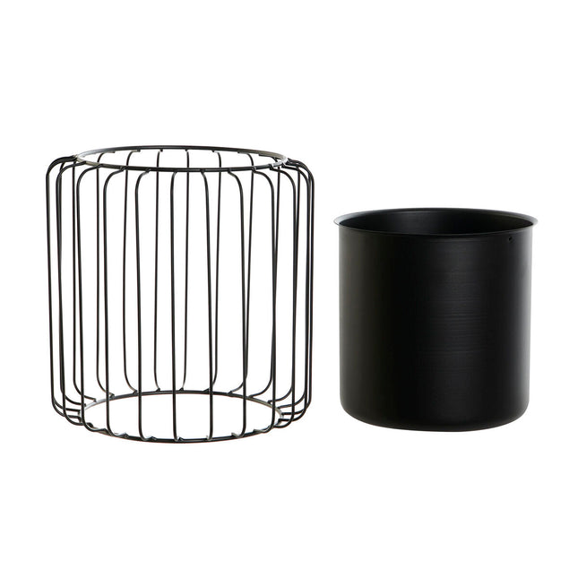 Blumentopf DKD Home Decor 26 x 26 x 26 cm Schwarz Metall