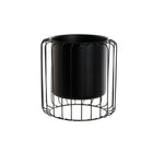 Blumentopf DKD Home Decor 26 x 26 x 26 cm Schwarz Metall