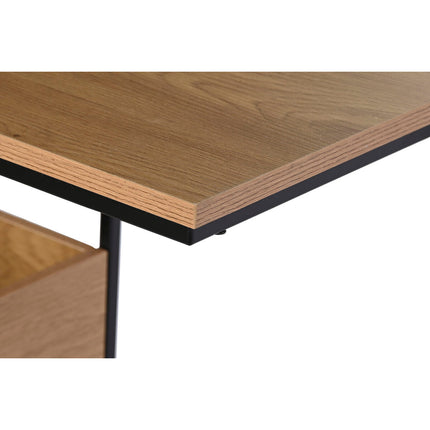 Beistelltisch DKD Home Decor 55 x 35 x 55 cm natürlich Schwarz Metall Holz MDF