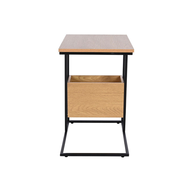 Beistelltisch DKD Home Decor 55 x 35 x 55 cm natürlich Schwarz Metall Holz MDF