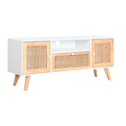 TV-Möbel DKD Home Decor 120 x 30 x 50 cm Weiß Rattan Paulonia-Holz