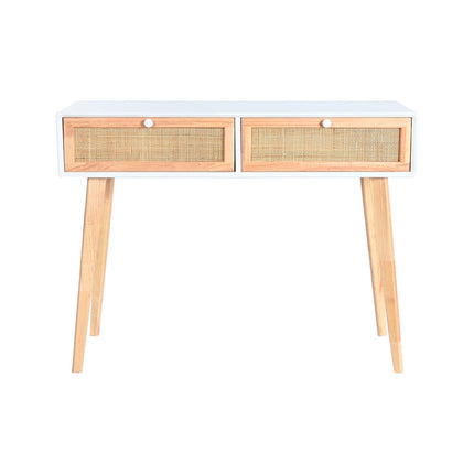 Konsole DKD Home Decor Weiß Paulonia-Holz 100 x 30 x 78 cm