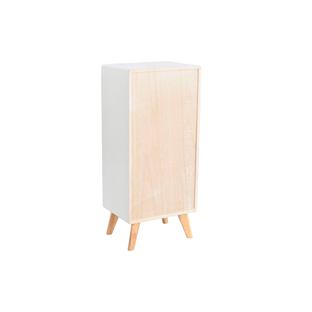 Schubladenschrank DKD Home Decor Weiß Rattan Paulonia-Holz 40 x 30 x 90 cm