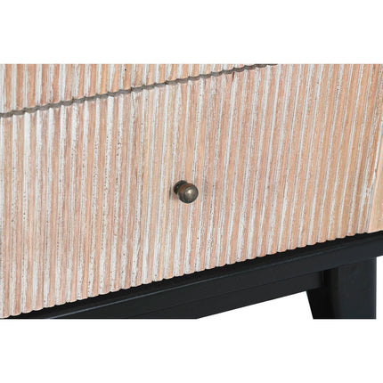 Nachttisch DKD Home Decor 48 x 35 x 66 cm natürlich Schwarz Holz