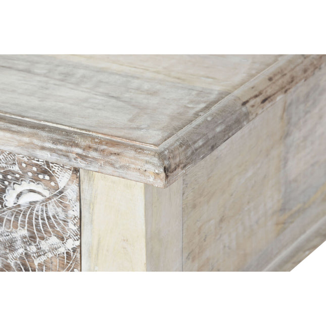 Beistelltisch DKD Home Decor 91 x 42 x 81 cm natürlich Weiß Mango-Holz