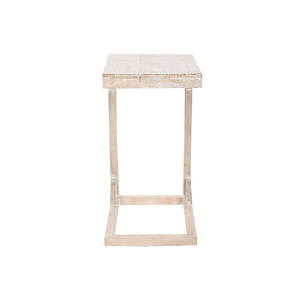 Satz mit 2 Tischen DKD Home Decor Weiß Braun Mango-Holz 48,3 x 35,5 x 65,4 cm