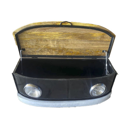 Tischdekoration DKD Home Decor Schwarz 120 x 45 x 45 cm Aluminium Eisen Mango-Holz