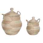 Korb-Set DKD Home Decor 46 x 46 x 56 cm Tropical Seegras