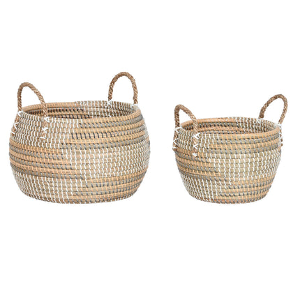 Korb-Set DKD Home Decor Tropical Seegras 40 x 40 x 24 cm