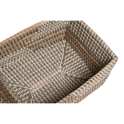 Korb-Set DKD Home Decor Tropical Seegras 38 x 28 x 16 cm