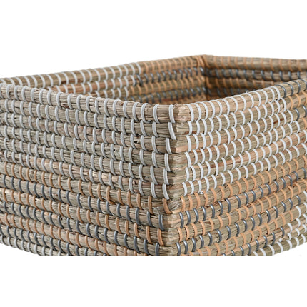 Korb-Set DKD Home Decor Tropical Seegras 38 x 28 x 16 cm