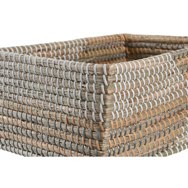 Korb-Set DKD Home Decor Tropical Seegras 38 x 28 x 16 cm