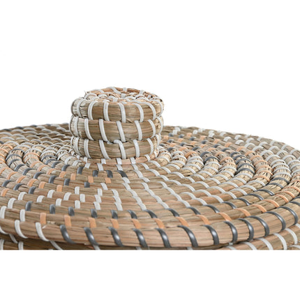 Korb-Set DKD Home Decor 32 x 32 x 20 cm Tropical Seegras