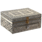 Box-Schmuckkästchen DKD Home Decor Champagner natürlich Aluminium (17,5 x 12,5 x 8,5 cm)