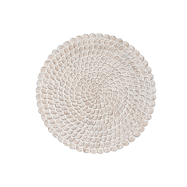 Wanddekoration DKD Home Decor Antiker Finish natürlich 120 x 3 x 120 cm Weiß Indianer