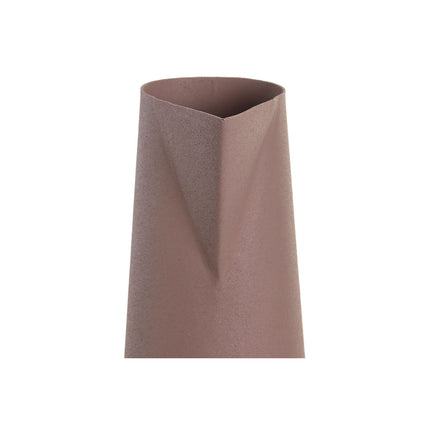 Vase DKD Home Decor 12 x 10 x 35 cm Beige Rosa Eisen (2 Stück)