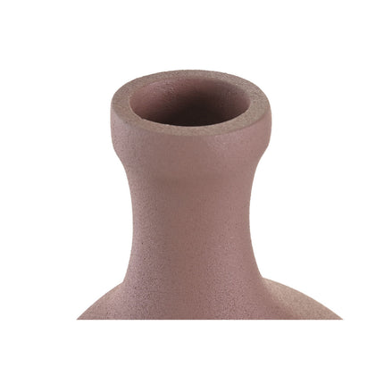 Vase DKD Home Decor 21 x 7 x 48 cm Beige Rosa Aluminium (2 Stück)
