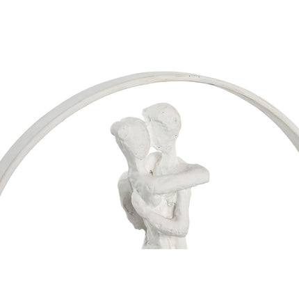 Deko-Figur DKD Home Decor 24 x 9 x 26 cm Weiß Harz Mango-Holz Ehepaar