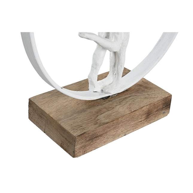 Deko-Figur DKD Home Decor 24 x 9 x 26 cm Weiß Harz Mango-Holz Ehepaar