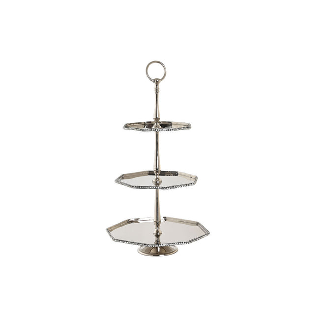Etagere DKD Home Decor Silberfarben Aluminium (28 x 28 x 47 cm)