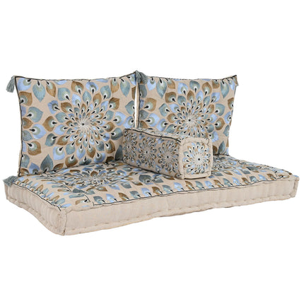 Gartenstuhl DKD Home Decor 155 x 76 x 65 cm 150 x 76 x 20 cm Beige Blau