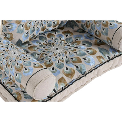 Sessel DKD Home Decor Blau Beige 90 x 55 x 18 cm