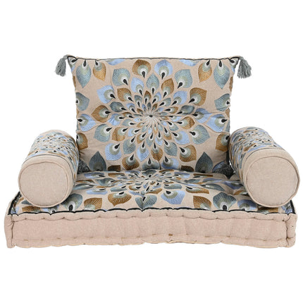 Sessel DKD Home Decor Blau Beige 90 x 55 x 18 cm