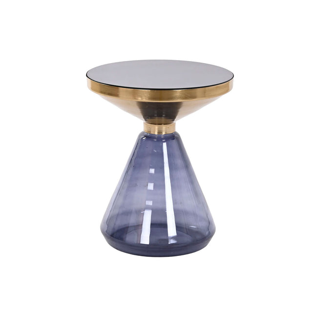 Beistelltisch DKD Home Decor 40,5 x 40,5 x 49 cm Kristall Blau Gold Eisen