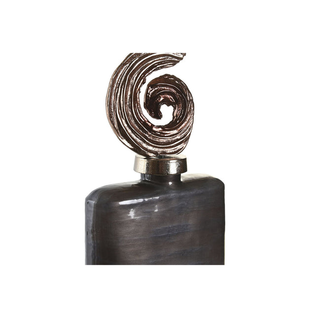 Vase DKD Home Decor 19 x 12 x 55 cm Kristall Aluminium Bunt