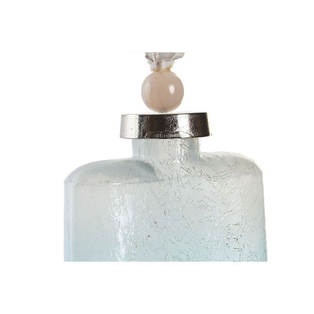 Vase DKD Home Decor 9 x 17 x 43 cm Kristall Blau Aluminium Muschel Mediterraner