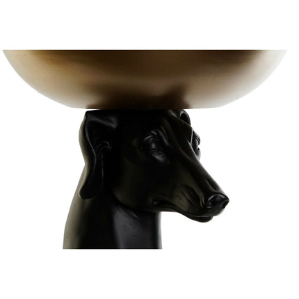 Deko-Figur DKD Home Decor 34 x 23,5 x 70,5 cm Schwarz Gold Harz Hund