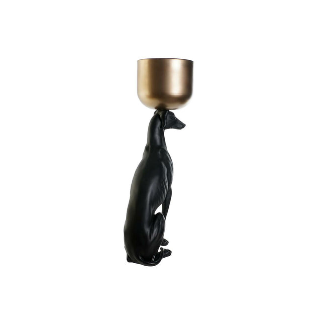 Deko-Figur DKD Home Decor 34 x 23,5 x 70,5 cm Schwarz Gold Harz Hund