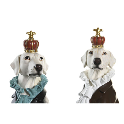 Deko-Figur DKD Home Decor 19,5 x 16 x 38,5 cm Schwarz Weiß Hund (2 Stück)