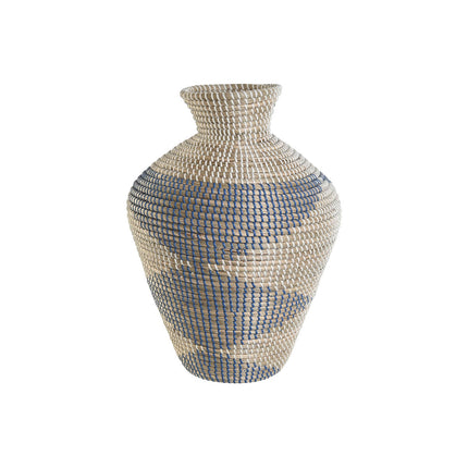 Vase DKD Home Decor 35 x 35 x 50 cm natürlich Blau Mediterraner