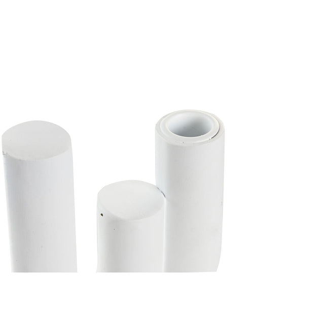 Kerzenleuchter DKD Home Decor Scandi 16 x 7 x 23,5 cm Weiß Harz