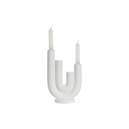 Kerzenleuchter DKD Home Decor Scandi 16 x 7 x 23,5 cm Weiß Harz