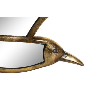 Deko-Figur DKD Home Decor 32,5 x 3 x 28 cm Gold Fugl