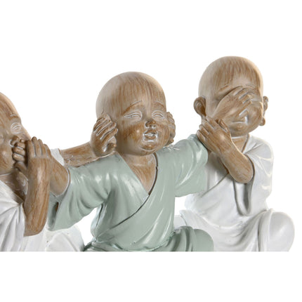 Deko-Figur DKD Home Decor Harz Bunt Mönch Orientalisch (16 x 6,5 x 9,5 cm)