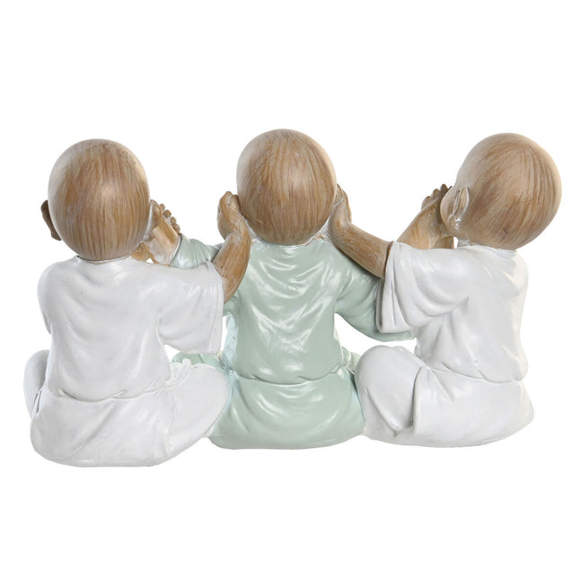 Deko-Figur DKD Home Decor Harz Bunt Mönch Orientalisch (16 x 6,5 x 9,5 cm)