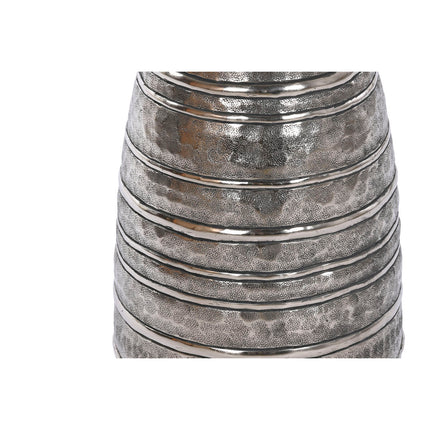 Vase DKD Home Decor 24 x 24 x 67 cm Antiker Finish Silberfarben Gold Aluminium Moderne (2 Stück)