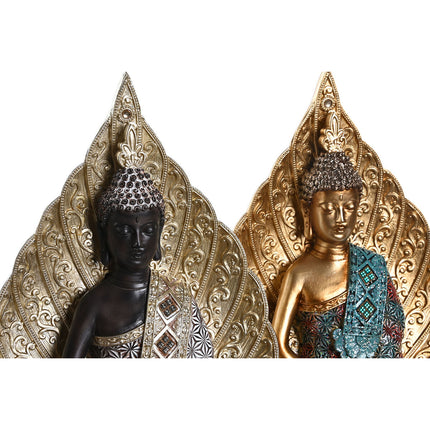 Deko-Figur DKD Home Decor 20,5 x 12 x 31 cm Gold Braun türkis Orientalisch (2 Stück)