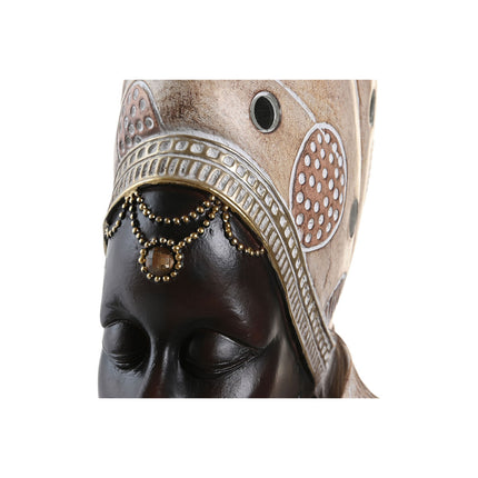 Deko-Figur DKD Home Decor 18 x 10,5 x 33 cm Beige Gold Braun Weiß Kolonial Afrikanerin (2 Stück)