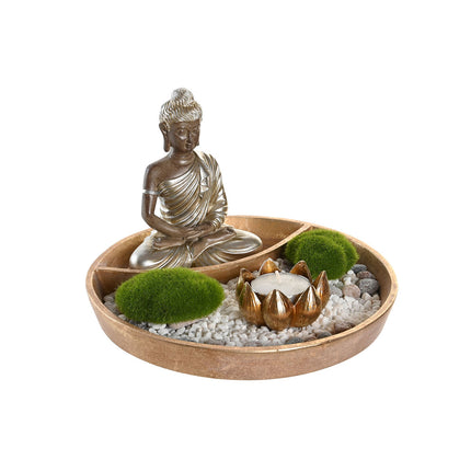 Deko-Figur DKD Home Decor 20 x 20 x 13,5 cm Silberfarben Gold Orientalisch (2 Stück)