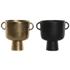 Vase DKD Home Decor 32 x 23 x 27 cm Schwarz Gold Aluminium Moderne (2 Stück)