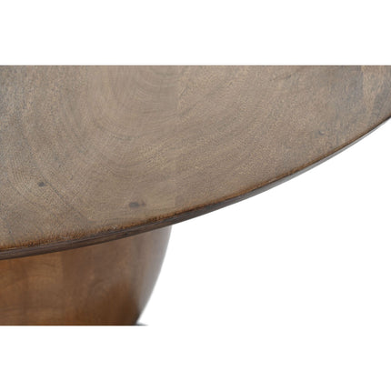 Tischdekoration DKD Home Decor Aluminium Akazienholz 80 x 80 x 38 cm