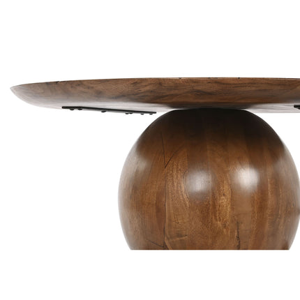 Tischdekoration DKD Home Decor Aluminium Akazienholz 80 x 80 x 38 cm