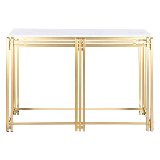 Konsole DKD Home Decor 120 x 40 x 81,5 cm Gold Metall Weiß Marmor