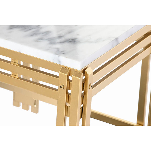 Couchtisch DKD Home Decor Metall Aluminium Marmor 80 x 40 x 40 cm